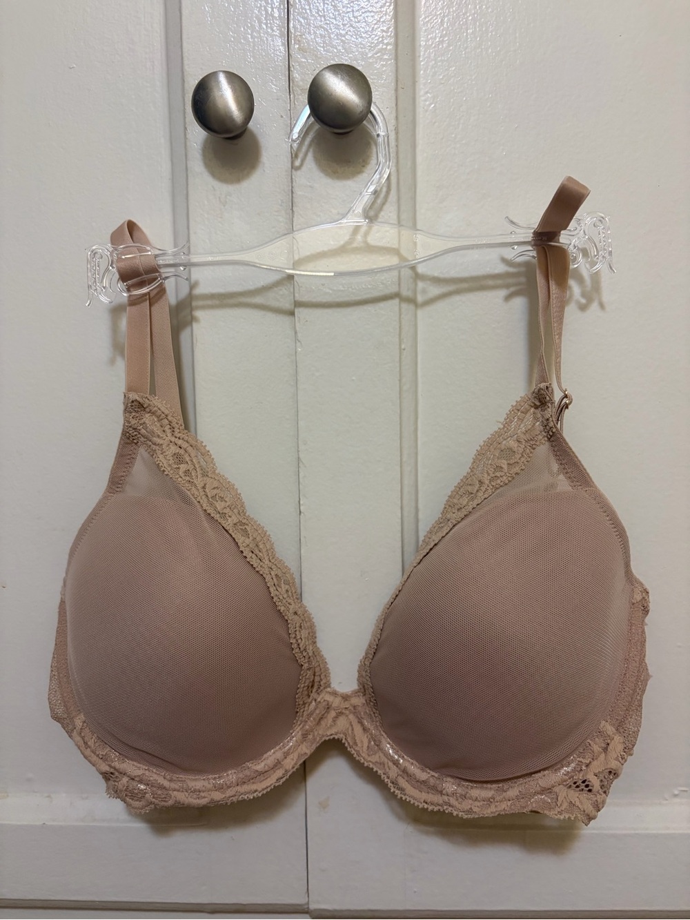 Natori Nude Lace-Trim T-Shirt Bra